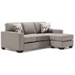 Signature Design by Ashley Greaves Fabric & Wood Sofa Chaise in Stone Light Gray