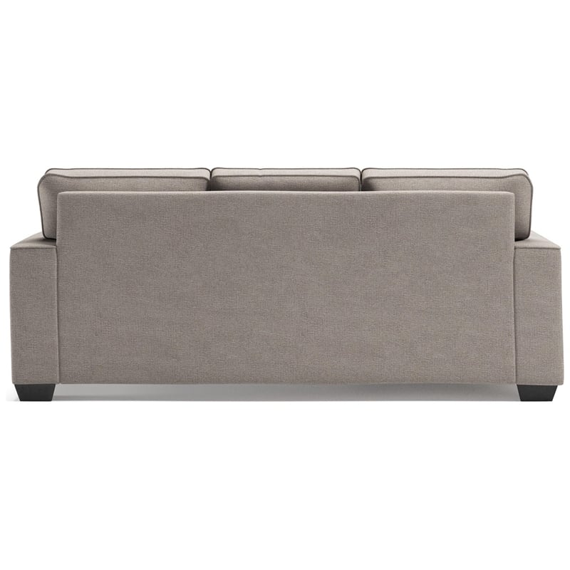 Signature Design by Ashley Greaves Fabric & Wood Sofa Chaise in Stone Light Gray