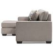 Signature Design by Ashley Greaves Fabric & Wood Sofa Chaise in Stone Light Gray