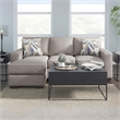 Signature Design by Ashley Greaves Fabric & Wood Sofa Chaise in Stone Light Gray