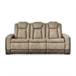 Ashley Furniture Next-Gen DuraPella Faux Leather Power Reclining Sofa in Brown