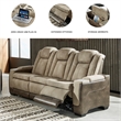 Ashley Furniture Next-Gen DuraPella Faux Leather Power Reclining Sofa in Brown