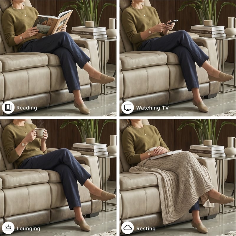 Ashley Furniture Next-Gen DuraPella Faux Leather Power Reclining Sofa in Brown