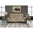 Ashley Furniture Next-Gen DuraPella Faux Leather Power Reclining Sofa in Brown