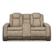 Ashley Furniture Next-Gen DuraPella Faux Leather Reclining Loveseat in Brown
