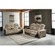 Ashley Furniture Next-Gen DuraPella Faux Leather Reclining Loveseat in Brown