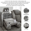 Ashley Furniture Next-Gen DuraPella Faux Leather Power Reclining Sofa in Gray