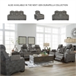Ashley Furniture Next-Gen DuraPella Faux Leather Power Reclining Sofa in Gray