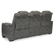 Ashley Furniture Next-Gen DuraPella Faux Leather Power Reclining Sofa in Gray