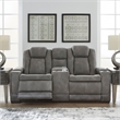 Ashley Furniture Next-Gen DuraPella Faux Leather Reclining Loveseat in Gray