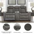 Ashley Furniture Next-Gen DuraPella Faux Leather Reclining Loveseat in Gray