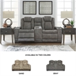Ashley Furniture Next-Gen DuraPella Faux Leather Reclining Loveseat in Gray