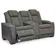 Ashley Furniture Next-Gen DuraPella Faux Leather Reclining Loveseat in Gray