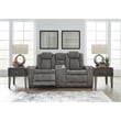Ashley Furniture Next-Gen DuraPella Faux Leather Reclining Loveseat in Gray