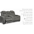 Ashley Furniture Next-Gen DuraPella Faux Leather Reclining Loveseat in Gray