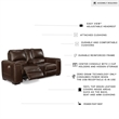 Signature Design by Ashley Alessandro Leather Power Reclining Loveseat in Walnut