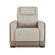 Ashley Furniture Battleville Leather Power Recliner with Headrest in Beige