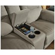 Ashley Furniture Next-Gen Gaucho Faux Leather Double Reclining Loveseat in Gray