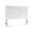 Signature Design by Ashley Paxberry Wood King Panel Headboard in White