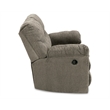 Signature Design by Ashley Alphons Fabric & Wood Reclining Loveseat in Gray