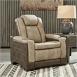 Ashley Furniture Next-Gen DuraPella Faux Leather Power Recliner in Brown