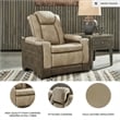 Ashley Furniture Next-Gen DuraPella Faux Leather Power Recliner in Brown