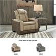 Ashley Furniture Next-Gen DuraPella Faux Leather Power Recliner in Brown