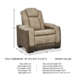 Ashley Furniture Next-Gen DuraPella Faux Leather Power Recliner in Brown