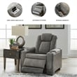 Ashley Furniture Next-Gen DuraPella Faux Leather Power Recliner in Gray