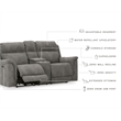 Ashley Furniture Next-Gen DuraPella Faux Leather Reclining Loveseat in Gray