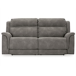 Ashley Furniture Next-Gen DuraPella 2-Seat Faux Leather Reclining Sofa in Gray
