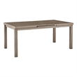 Ashley Furniture Beach Front Outdoor Rectangular Aluminum Dining Table in Brown