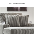 Signature Design by Ashley Lindyn Oversized Swivel Fabric Accent Chair in Gray