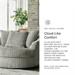 Signature Design by Ashley Lindyn Oversized Swivel Fabric Accent Chair in Gray