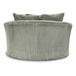 Signature Design by Ashley Lindyn Oversized Swivel Fabric Accent Chair in Gray
