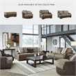 Ashley Furniture Alesbury Oversized Faux Leather Swivel Accent Chair in Brown