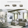 Ashley Furniture Creswell Oversized Swivel Fabric Accent Chair in Stone Gray