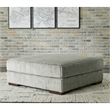 Signature Design by Ashley Lindyn Oversized Fabric Accent Ottoman in Gray