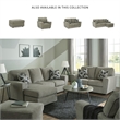 Ashley Furniture Cascilla Contemporary Fabric & Wood Sofa in Light Gray