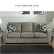 Ashley Furniture Cascilla Contemporary Fabric & Wood Sofa in Light Gray
