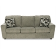 Ashley Furniture Cascilla Contemporary Fabric & Wood Sofa in Light Gray