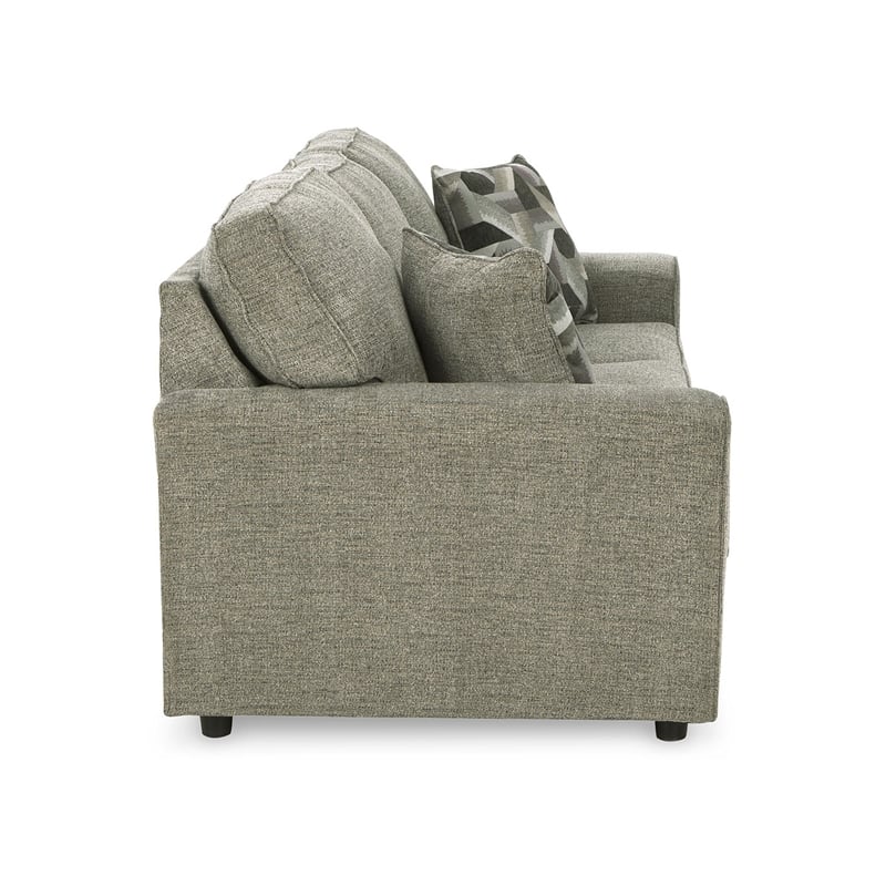 Ashley Furniture Cascilla Contemporary Fabric & Wood Sofa in Light Gray