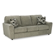 Ashley Furniture Cascilla Contemporary Fabric & Wood Sofa in Light Gray