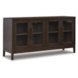 Signature Design by Ashley Burkhaus Modern Wood Dining Server in Dark Brown