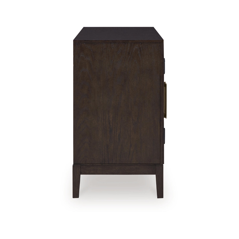 Signature Design by Ashley Burkhaus Modern Wood Dining Server in Dark Brown
