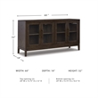 Signature Design by Ashley Burkhaus Modern Wood Dining Server in Dark Brown