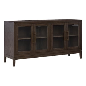 Signature Design by Ashley Burkhaus Modern Wood Dining Server in Dark Brown