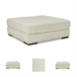 Signature Design by Ashley Lindyn Oversized Fabric Accent Ottoman in Ivory