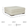 Signature Design by Ashley Lindyn Oversized Fabric Accent Ottoman in Ivory