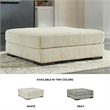 Signature Design by Ashley Lindyn Oversized Fabric Accent Ottoman in Ivory
